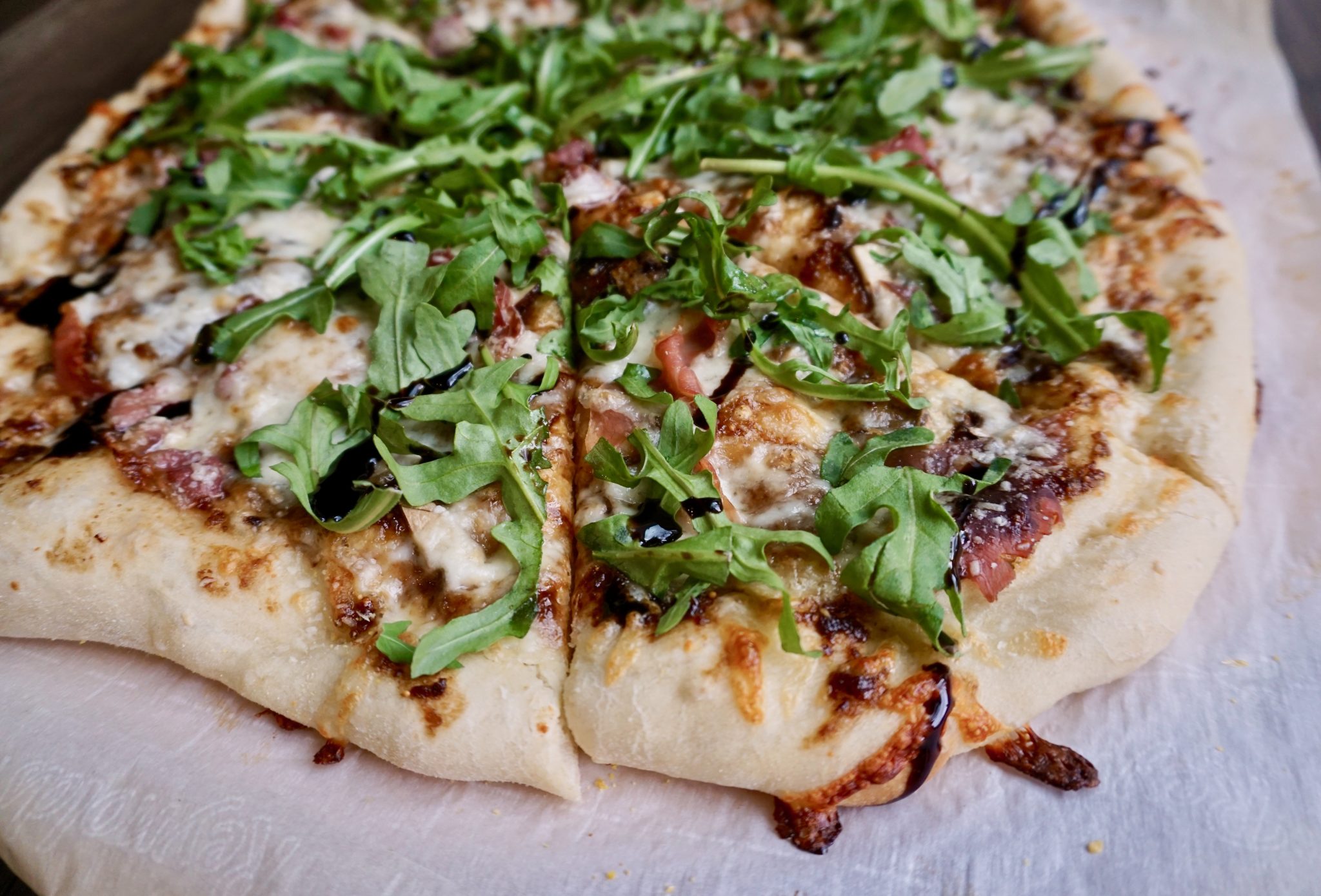 Fig Jam Prosciutto And Arugula Pizza A Hint Of Honey