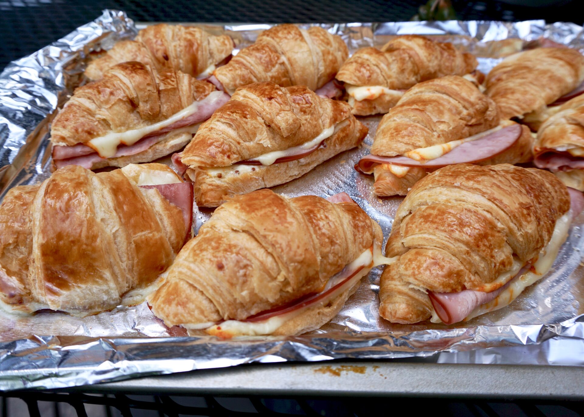 Baked Ham and Cheese Croissants | A Hint of Honey